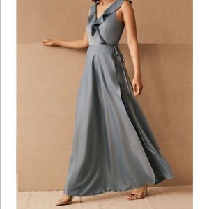 BHLDN Tansy Satin Charmeuse Maxi Dress
